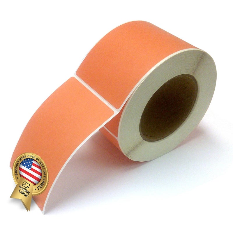 NextDayLabels 500 Rectangle Stickers (3" x 5") - Color Coding Labels Roll - Moving Labels for Boxes, Colored Inventory Stickers for Packing, Organizing, and Storage (Salmon) - Image 1